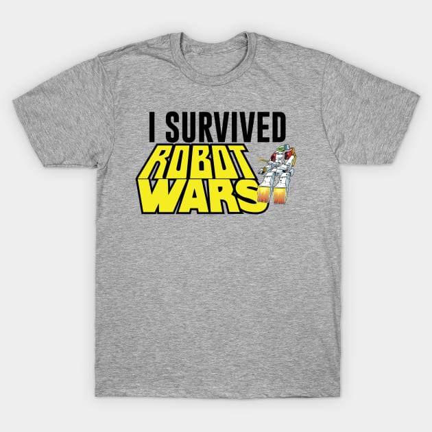 I Survived Robot Wars : Battle Blaster T-Shirt by Far Out Junk